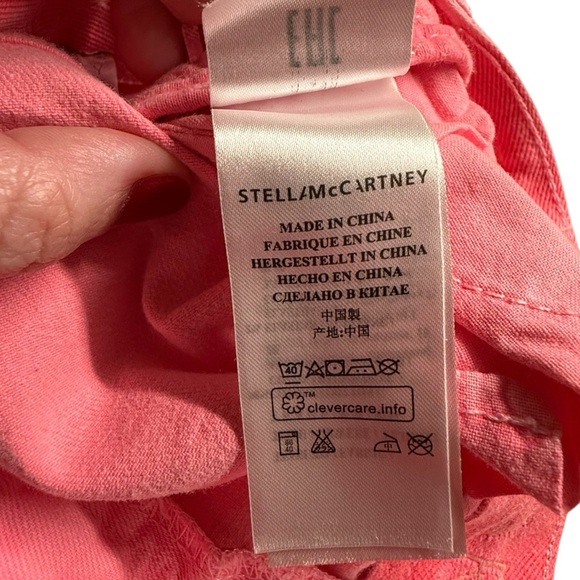 Stella McCartney Kids Pink High-Waisted Denim Shorts size 4 - Picture 6 of 6